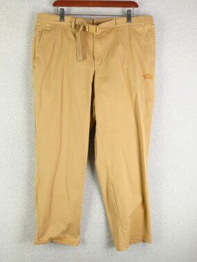 The North Face Pants Mens 36X28 Brown Beige Straight Leg Lightweight Belted